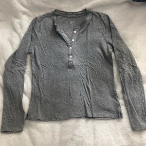GAP long sleeve gray henley